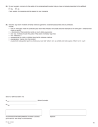Form K (PFA720) Application About a Protection Order - British Columbia, Canada, Page 16