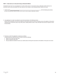 Form I (PFA718) Application for Case Management Order Without Notice or Attendance - British Columbia, Canada, Page 12
