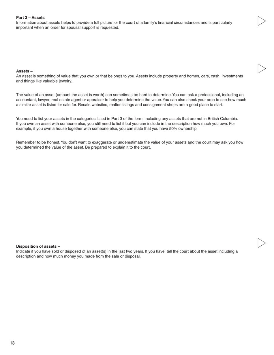 Form D (PFA713) Financial Statement - British Columbia, Canada, Page 13