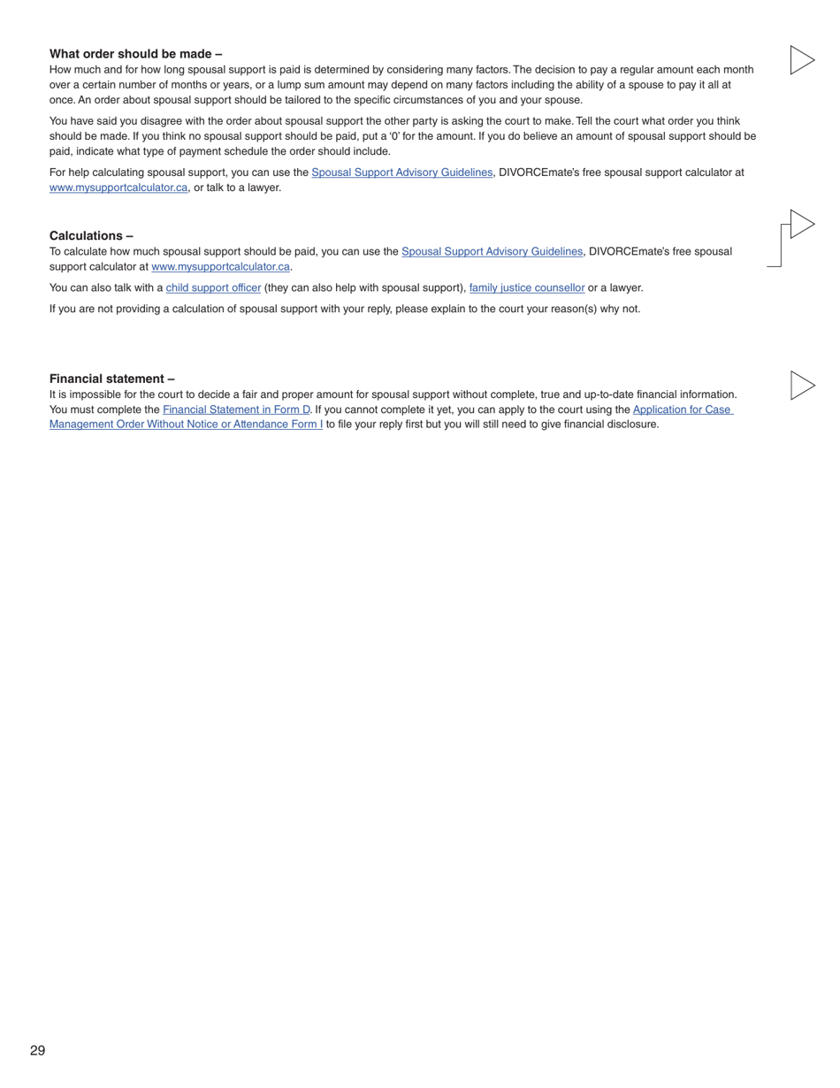 Form G (PFA716) Reply to a Counter Application - British Columbia, Canada, Page 29