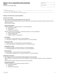 Form G (PFA716) Reply to a Counter Application - British Columbia, Canada, Page 4