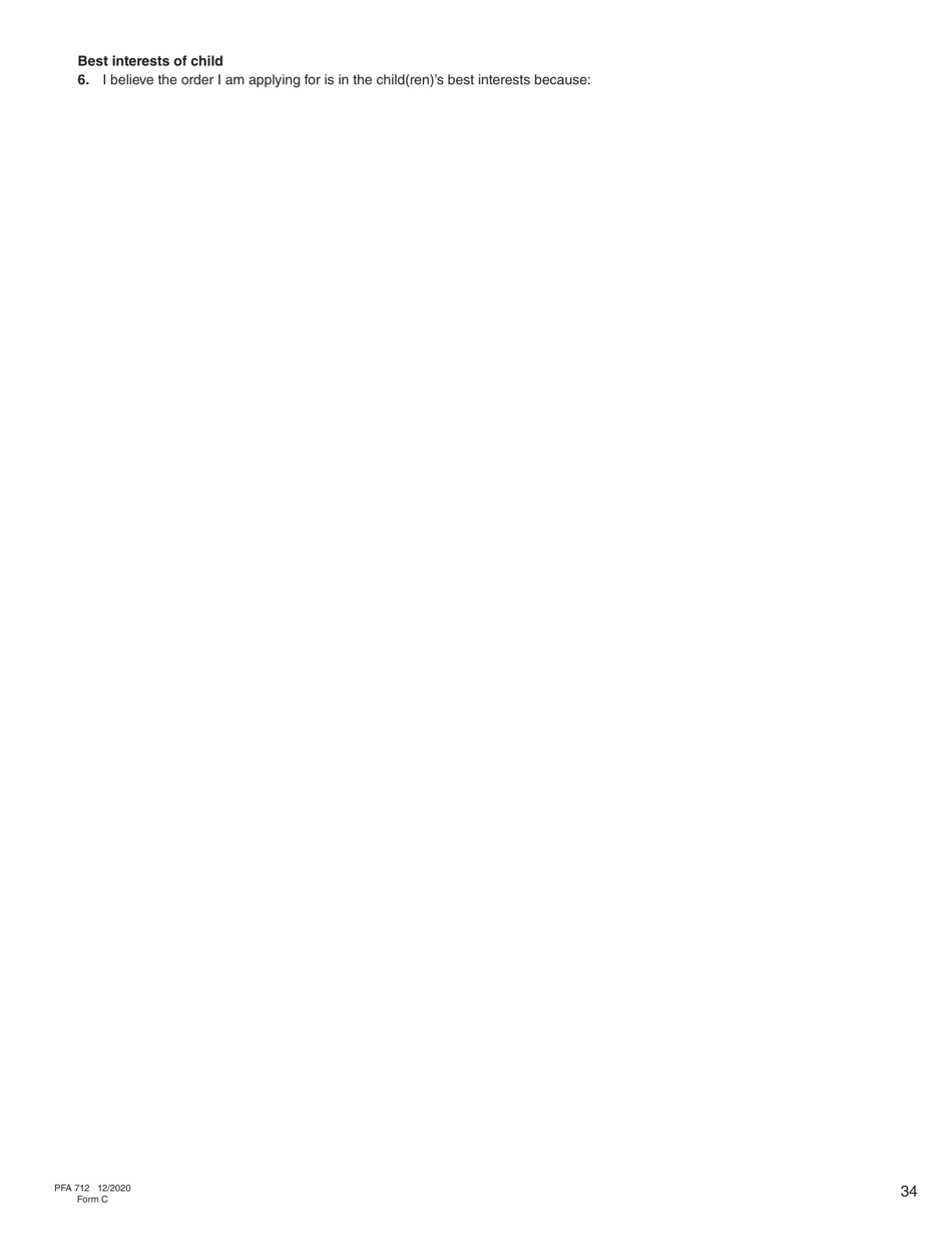 Form C (PFA712) Application About a Family Law Matter - British Columbia, Canada, Page 34
