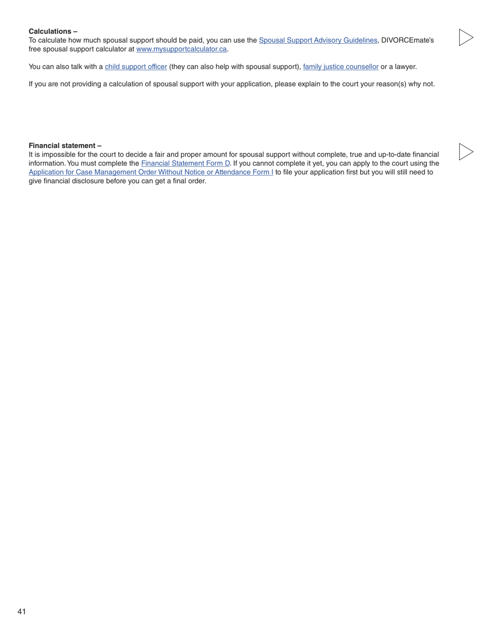 Form C (PFA712) Application About a Family Law Matter - British Columbia, Canada, Page 41