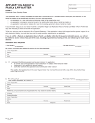 Form C (PFA712) Application About a Family Law Matter - British Columbia, Canada, Page 4