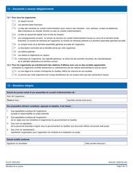 Forme MJQ-601 Demande D&#039;aide Financiere En Vertu Du Programme - Lutte Contre L&#039;homophobie Et La Transphobie - Quebec, Canada (French), Page 9