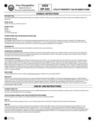 Form DP-255 Utility Property Tax Payment Form - New Hampshire, Page 2