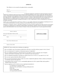 Form LIC-1 Application for Certification Landscape Irrigation Contractor Pursuant to N.j.s.a. 45:5aa-1 Et. Seq. - New Jersey, Page 4