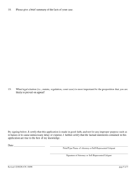 Form 10498 Application for Permission to File Emergent Motion - New Jersey, Page 5