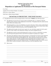 Form 10498 Application for Permission to File Emergent Motion - New Jersey, Page 6