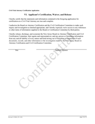 Form 11991 Civil Trial Attorney Certification Application - New Jersey, Page 16
