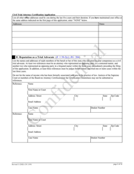 Form 11991 Civil Trial Attorney Certification Application - New Jersey, Page 2