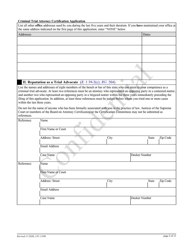 Form 11990 Criminal Trial Attorney Certification Application - New Jersey, Page 2