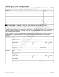 Form 11992 Municipal Court Law Attorney Certification Application - New Jersey, Page 2
