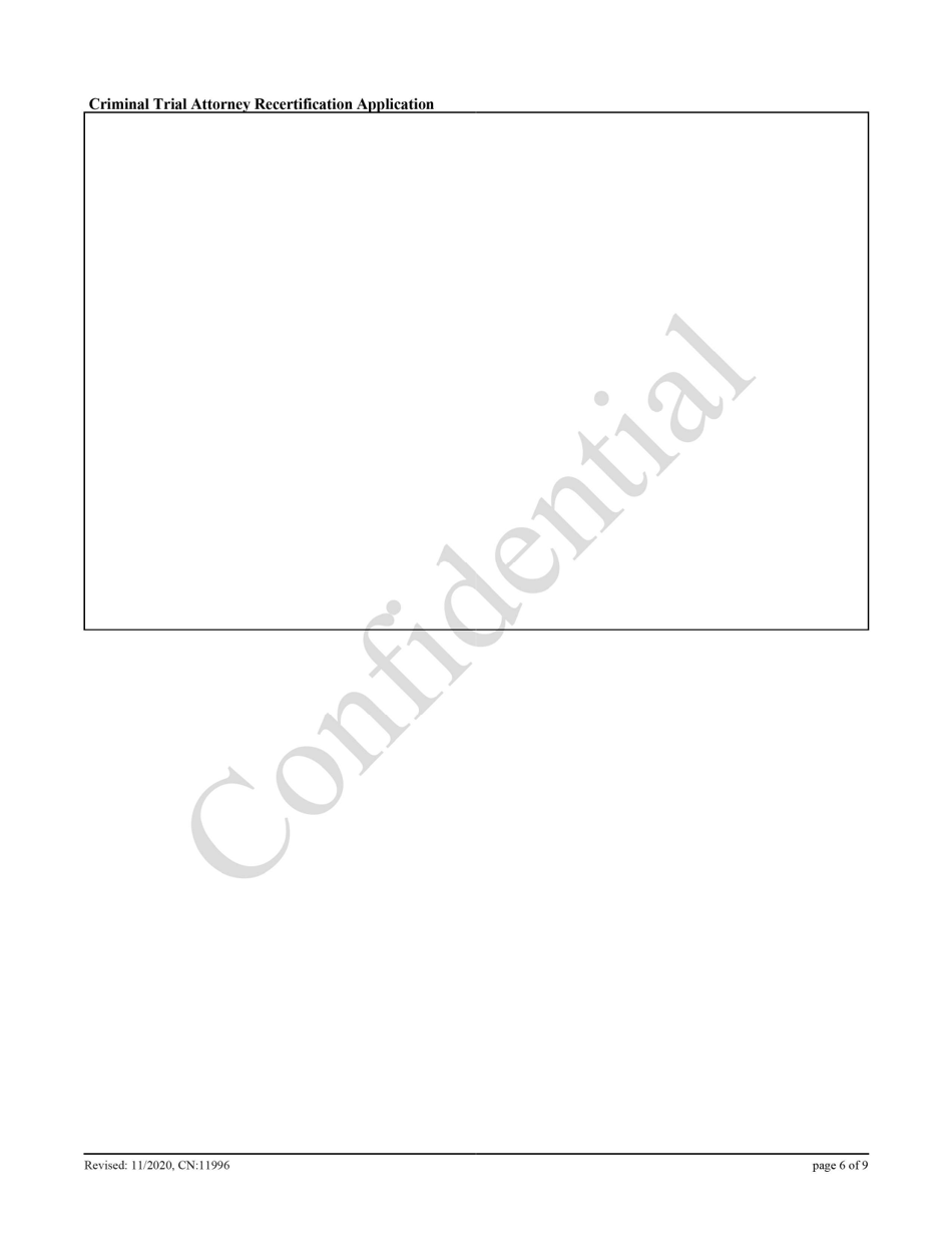Form 11996 Criminal Trial Attorney Recertification Application - New Jersey, Page 6