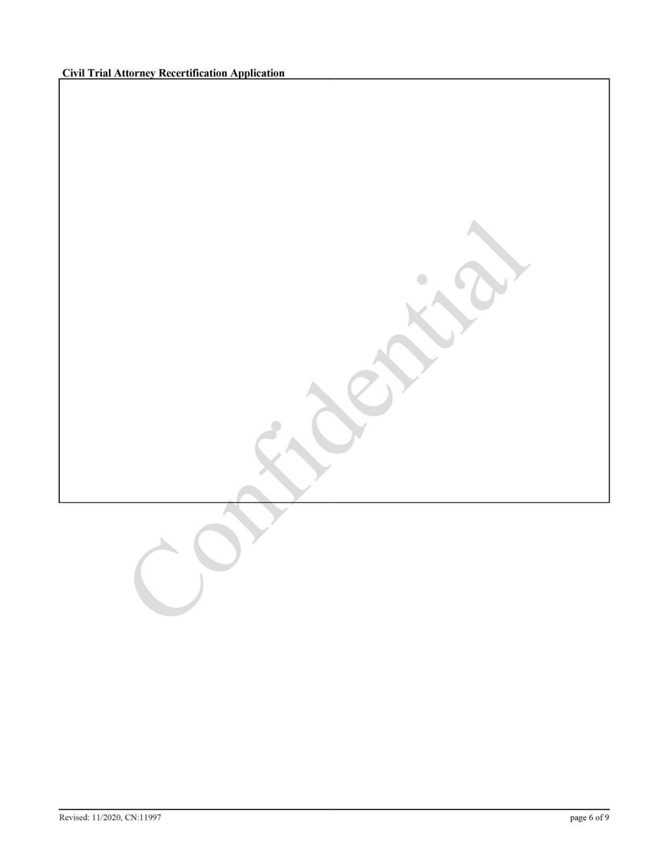 Form 11997 Civil Trial Attorney Recertification Application - New Jersey, Page 6