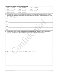 Form 11998 Matrimonial Law Attorney Recertification Application - New Jersey, Page 4