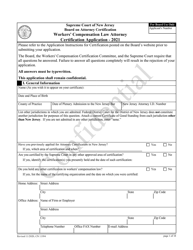 Form 11994 Workers&#039; Compensation Law Attorney Certification Application - New Jersey