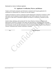 Form 11993 Matrimonial Law Attorney Certification Application - New Jersey, Page 12