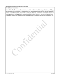 Form 11993 Matrimonial Law Attorney Certification Application - New Jersey, Page 9