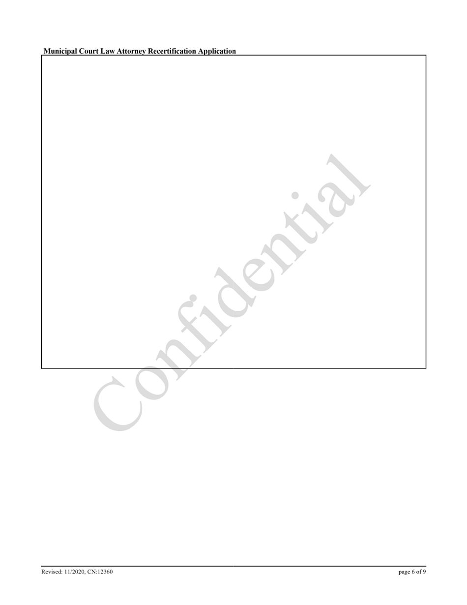 Form 12360 Municipal Court Law Attorney Recertification Application - New Jersey, Page 6