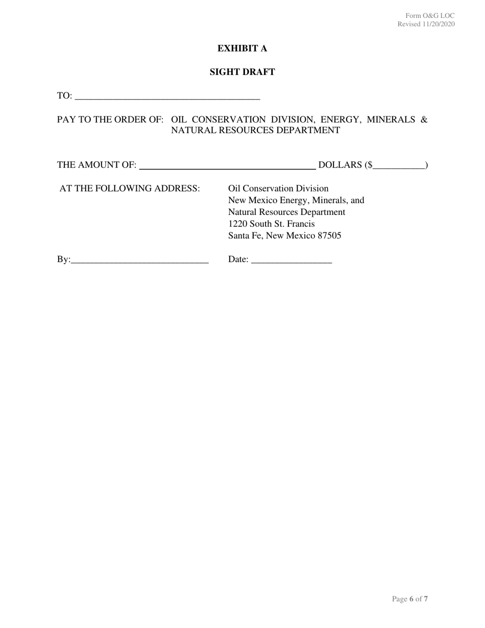 Form OG LOC Letter of Credit - New Mexico, Page 6