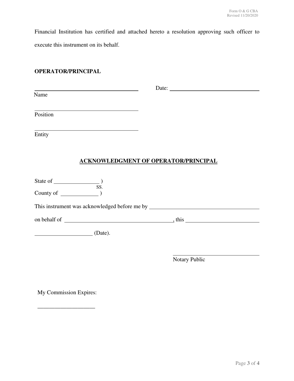 Form OG CBA Assignment of Cash Collateral - New Mexico, Page 3
