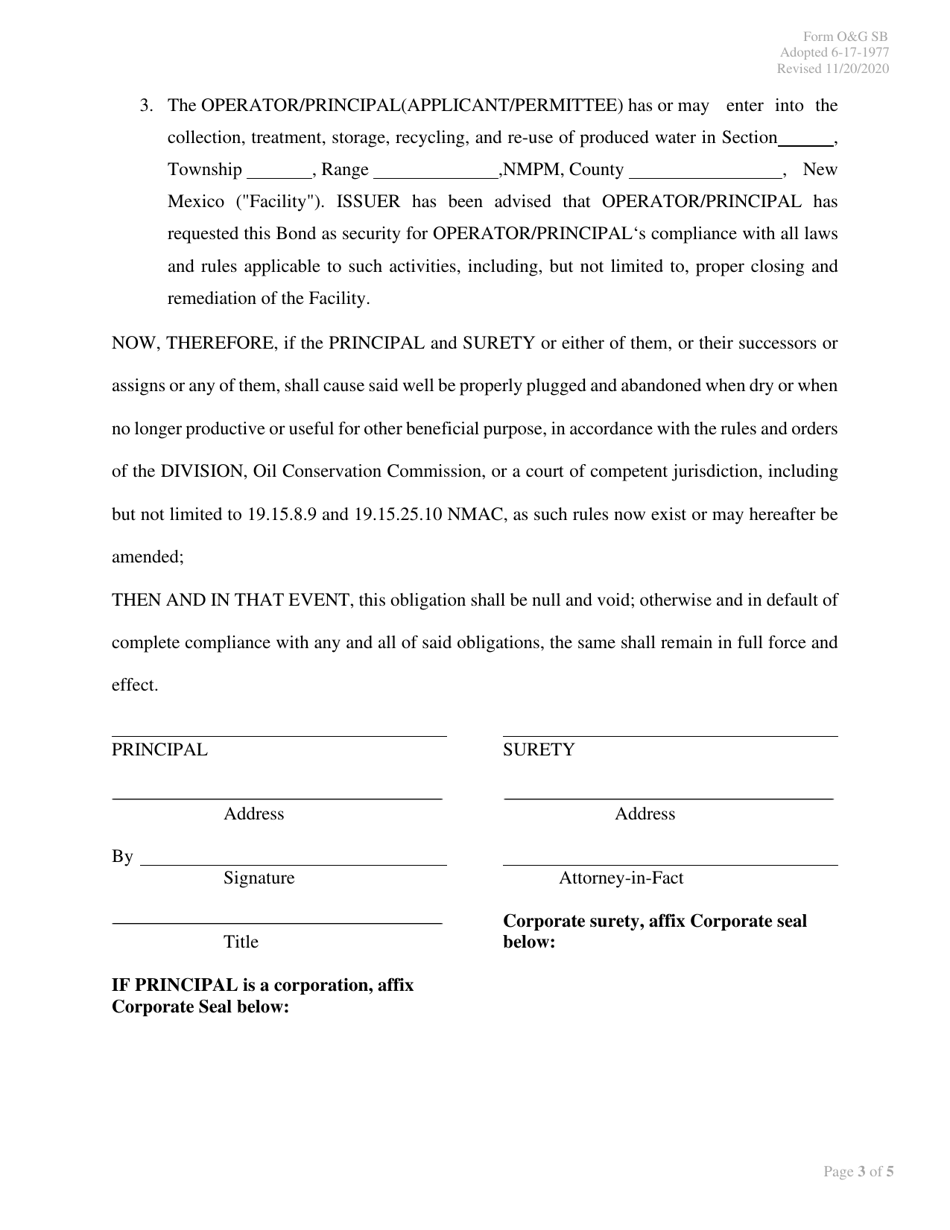 Form OG SB Surety Bond - New Mexico, Page 3