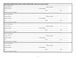 Annual Report Form - Scrap Tire Hauler - New Mexico, Page 2
