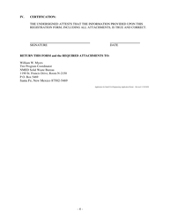 Application for Small Civil Engineering Application Permit - New Mexico, Page 4