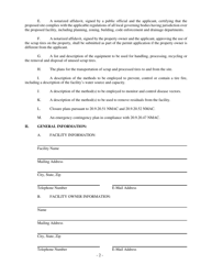 Application for Tire Recycling/Storage Facility Permit - New Mexico, Page 2