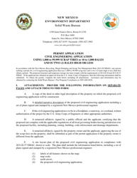 Application for Medium Civil Engineering Application Permit - New Mexico