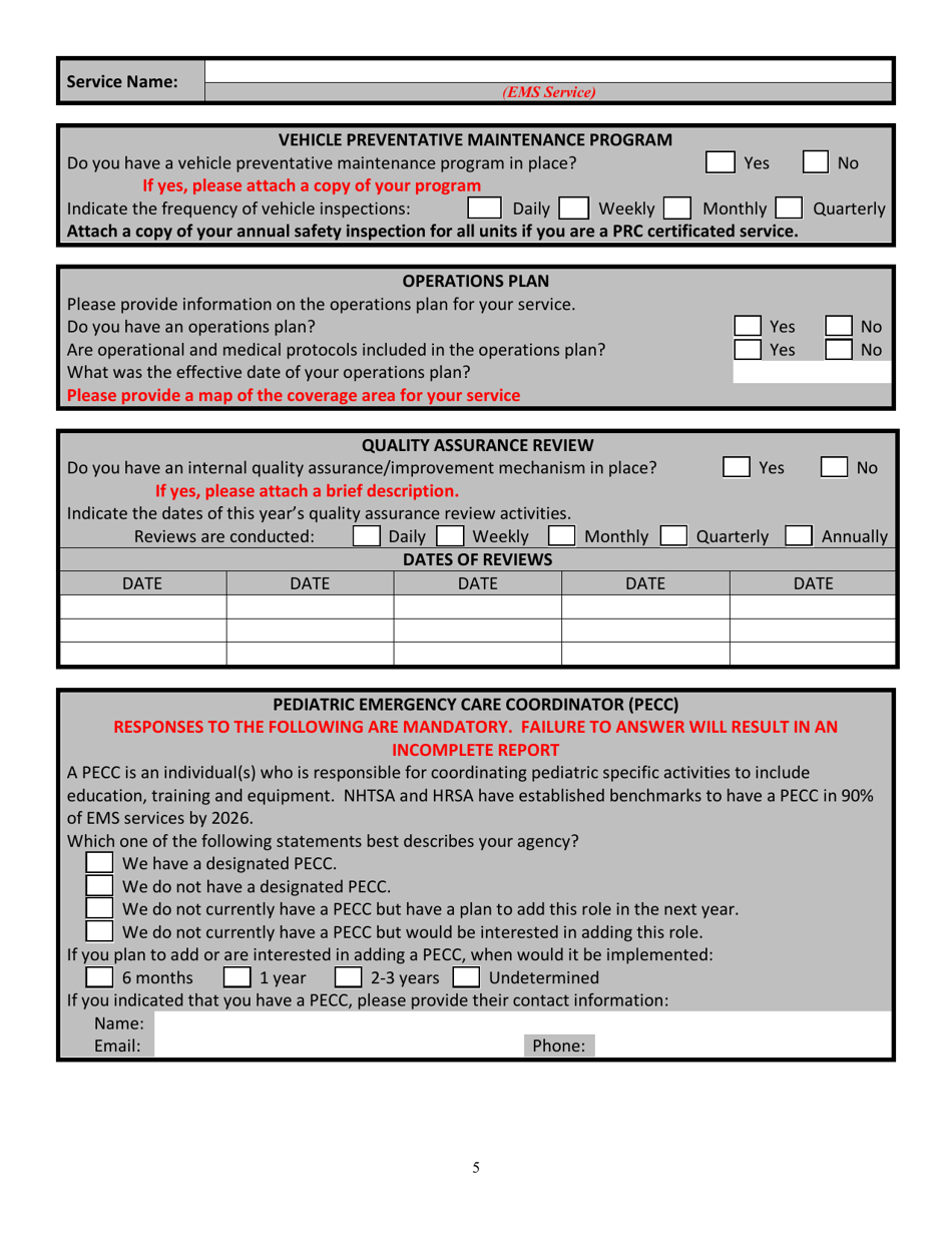 EMS Annual Service Report - New Mexico, Page 5