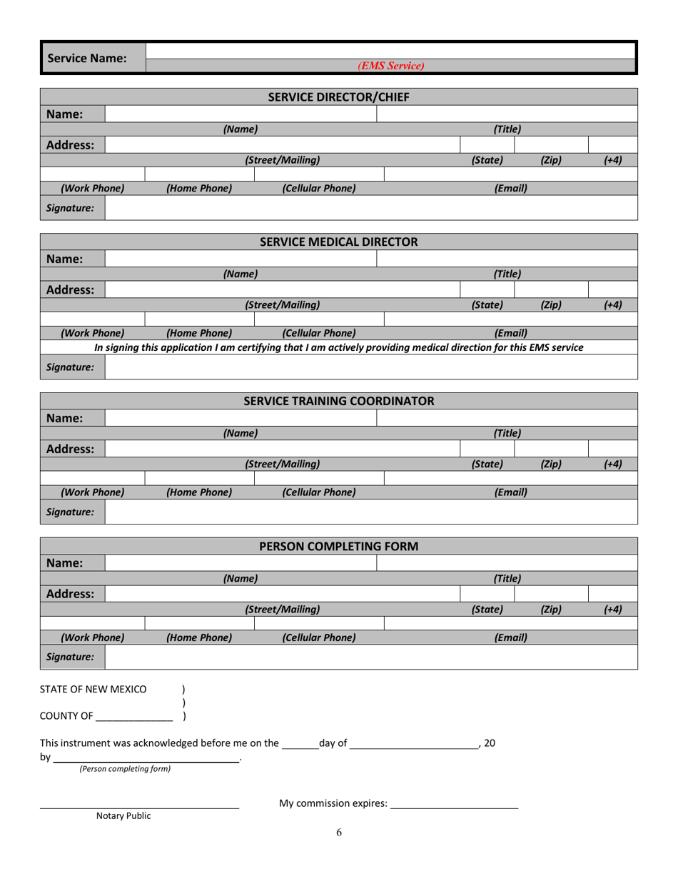 EMS Annual Service Report - New Mexico, Page 6