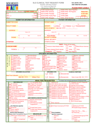 SLD Form 101 &quot;Sld Clinical Test Request Form&quot; - New Mexico