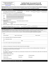 Certified Public Accountant Form 4B Verification of Experience by Supervisor - New York, Page 3
