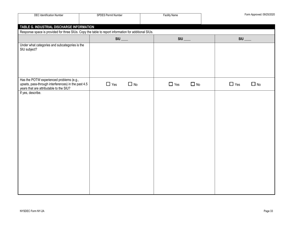 DEC Form NY-2A Application for Spdes Permit to Discharge Wastewater New and Existing Publicly Owned Treatment Works - New York, Page 45