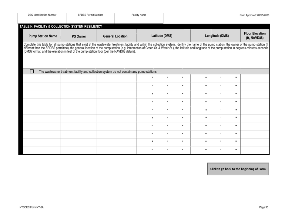 DEC Form NY-2A Application for Spdes Permit to Discharge Wastewater New and Existing Publicly Owned Treatment Works - New York, Page 47