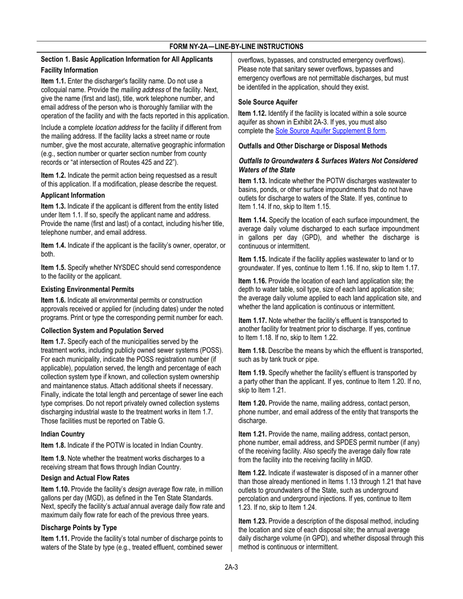 DEC Form NY-2A Application for Spdes Permit to Discharge Wastewater New and Existing Publicly Owned Treatment Works - New York, Page 4