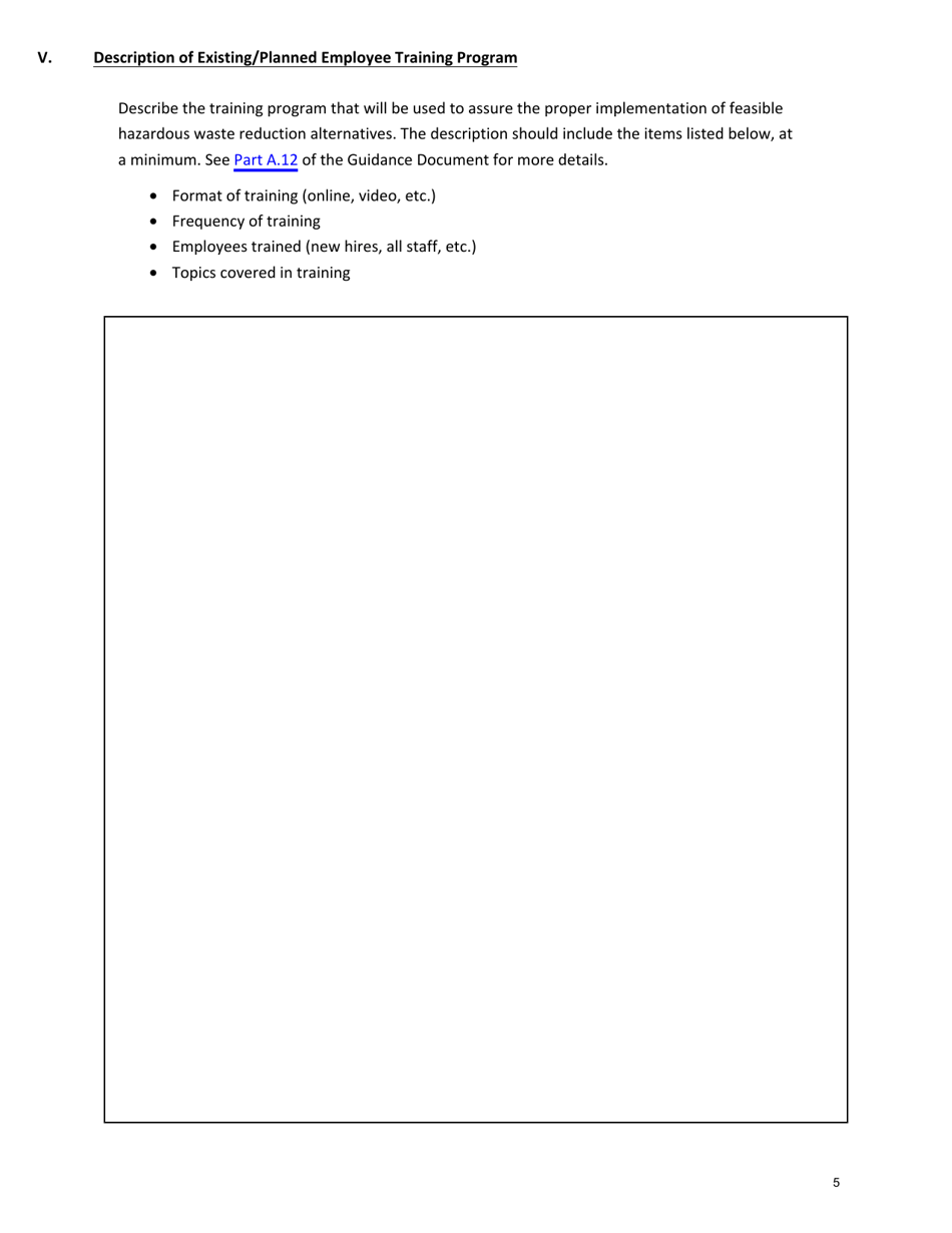 Hazardous Waste Reduction Plan (Hwrp) - New York, Page 5