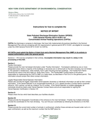 Document preview: Notice of Intent for State Pollutant Discharge Elimination System (Spdes) Cwa General Permits (Gp-0-19-001) for Concentrated Animal Feeding Operations (Cafos) - New York