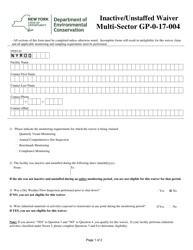 Inactive/Unstaffed Waiver Multi-Sector Gp-0-17-004 - New York, Page 3