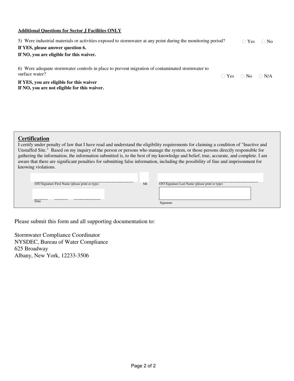 Inactive / Unstaffed Waiver Multi-Sector Gp-0-17-004 - New York, Page 4