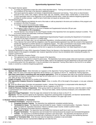 Form AT401 Apprenticeship Agreement - New York, Page 2