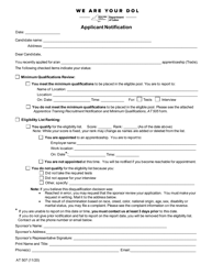 Form AT507 Applicant Notification - New York