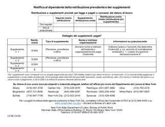 Form LS58I Pay Notice for Prevailing Rate and Other Jobs - New York (Italian), Page 2