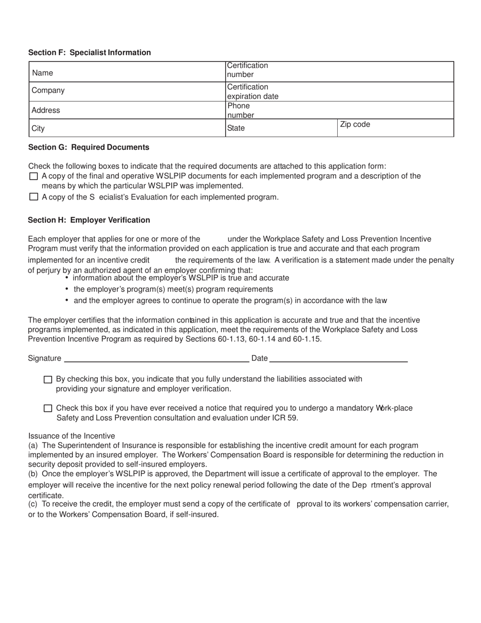 Form SH927 Workplace Safety  Loss Prevention Incentive Program Application for Approval - New York, Page 3