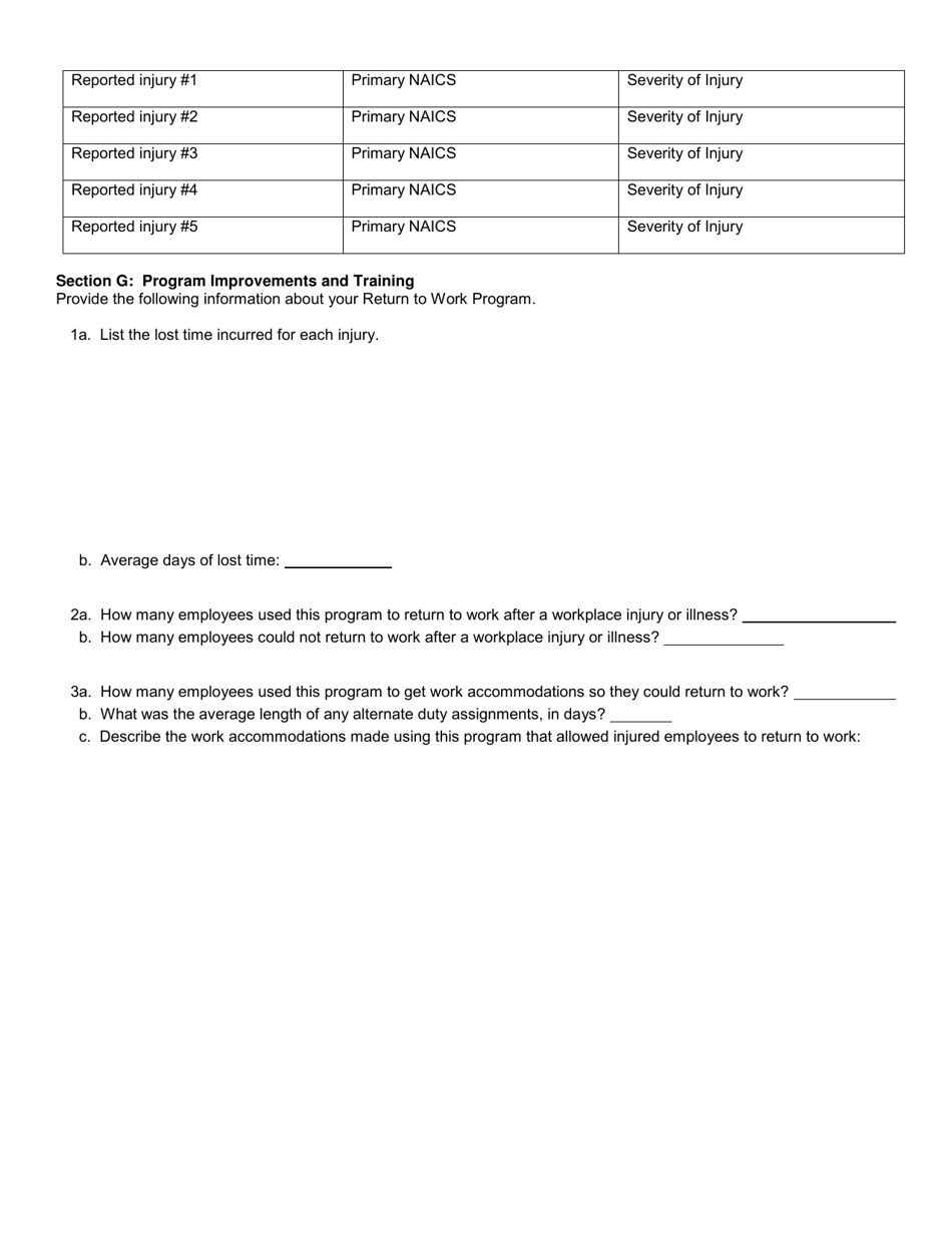 Form SH931 Workplace Safety and Loss Prevention Incentive Program Return to Work Program Annual Wslpip Report - New York, Page 3