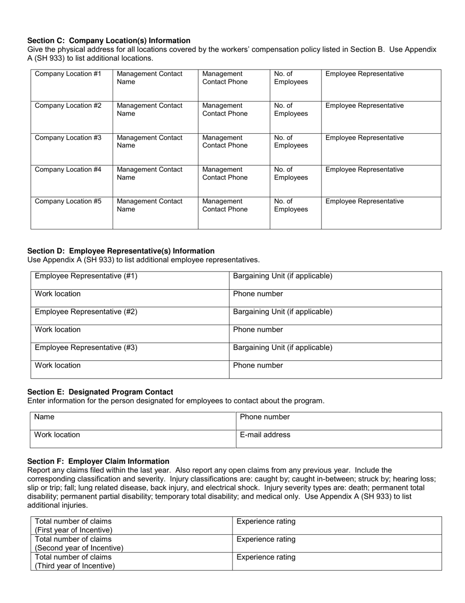 Form SH932 Workplace Safety and Loss Prevention Incentive Program Safety Program Annual Wslpip Report - New York, Page 2
