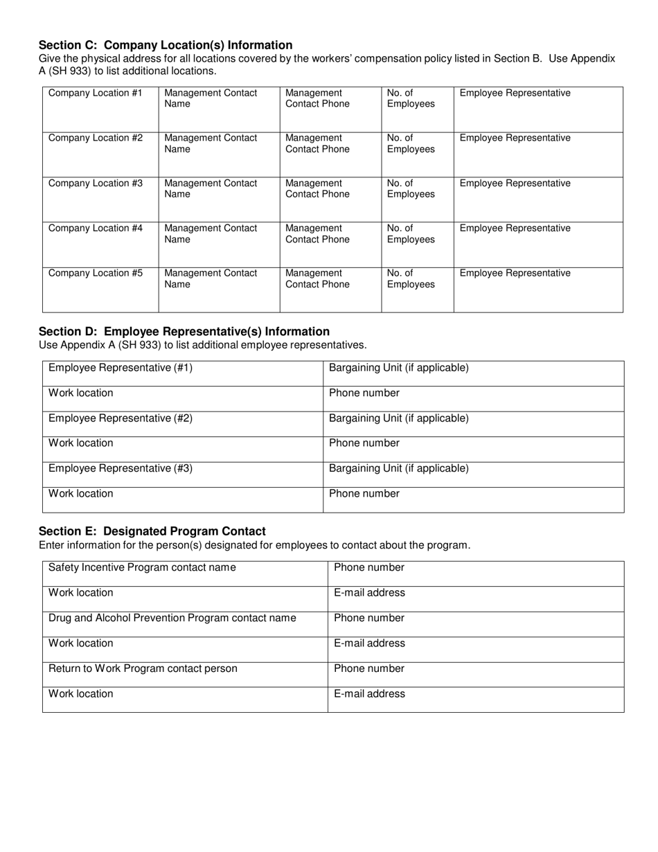 Form SH941 Workplace Safety and Loss Prevention Incentive Program Employer Renewal Application - New York, Page 2