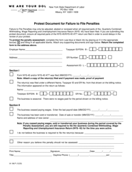 Document preview: Form IA198.P Protest Document for Failure to File Penalties - New York